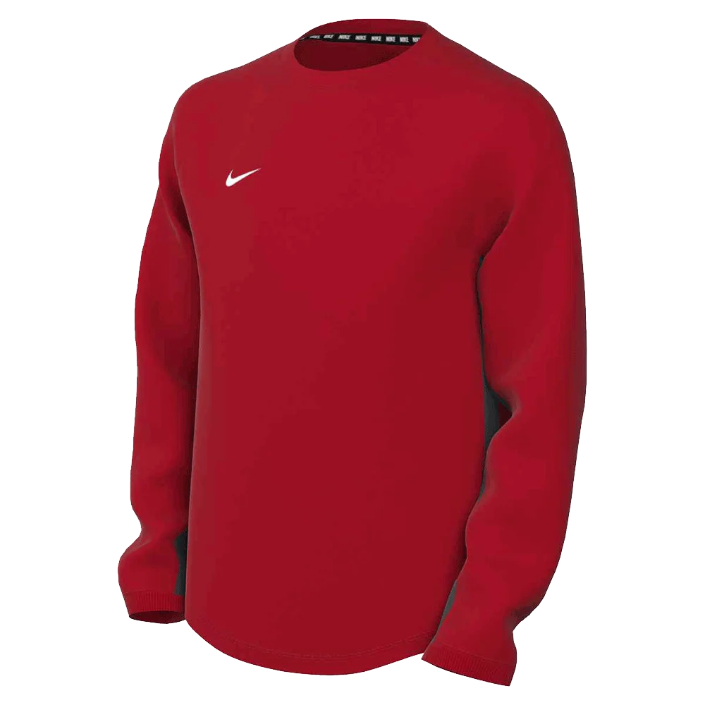 Nike Kid's Stock Dri-Fit Pregame Top LS red color