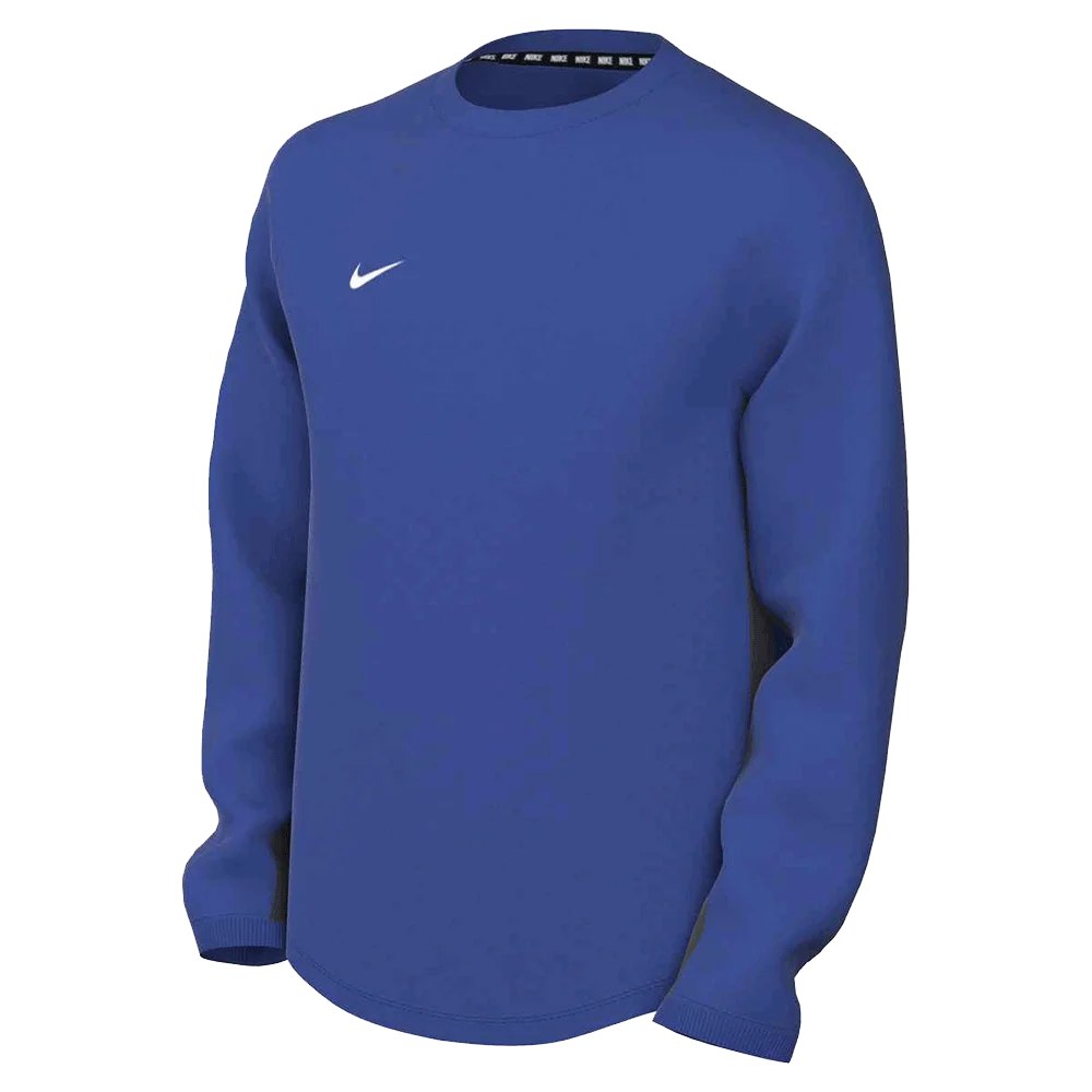 Nike Kid's Stock Dri-Fit Pregame Top LS blue color