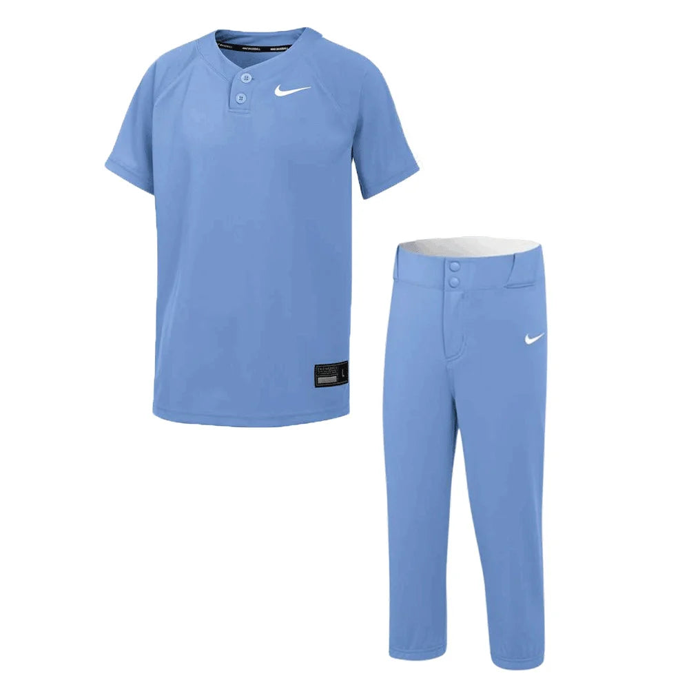 Nike Kid's Stock Vapor Select2 Set - 2 Button Jersey and High Pant blue color