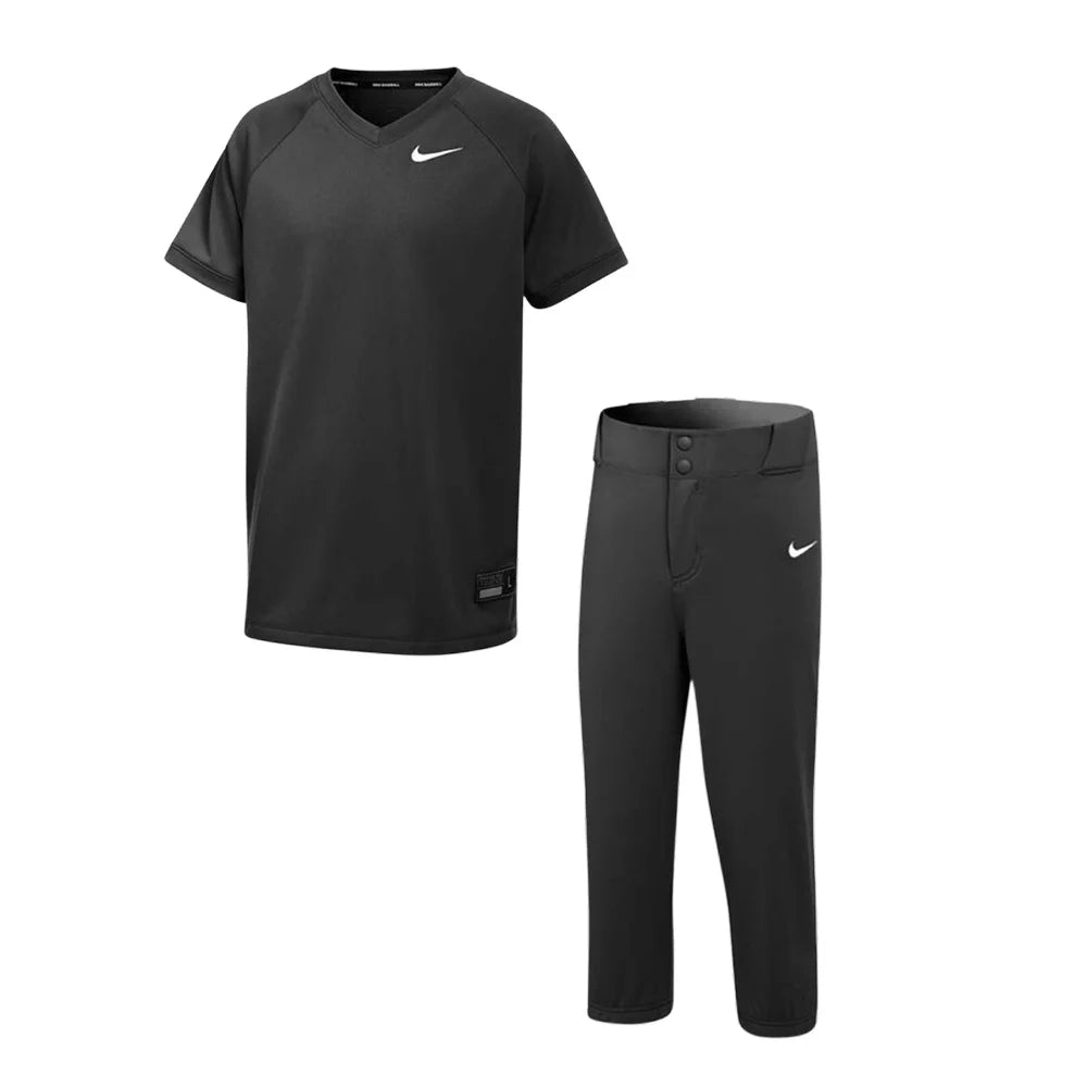 Nike Kid's Stock Vapor Select2 Set - V Neck Jersey and High Pants black color