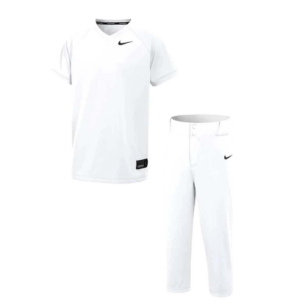 Nike Kid's Stock Vapor Select2 Set - V Neck Jersey and High Pants white color