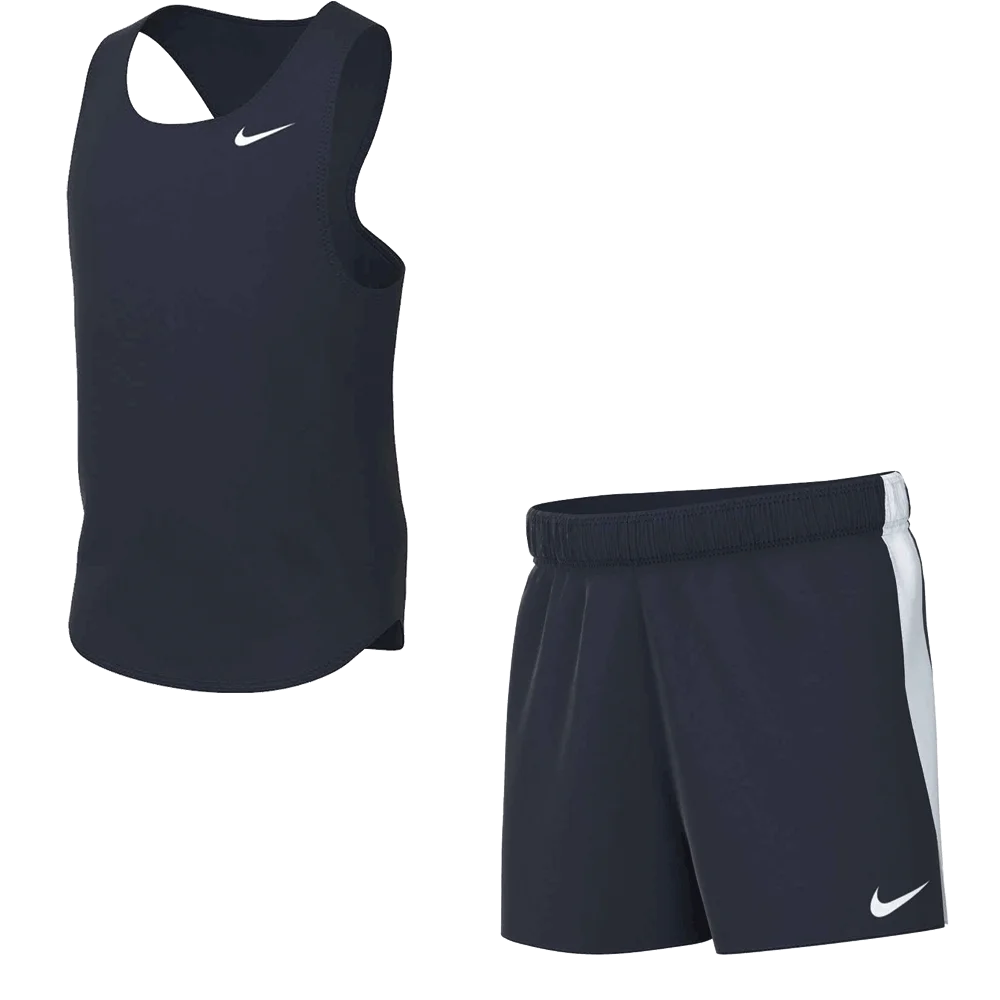 Nike Kids Dri-Fit Stock Fast Set - Singlet and Shorts NAVY color