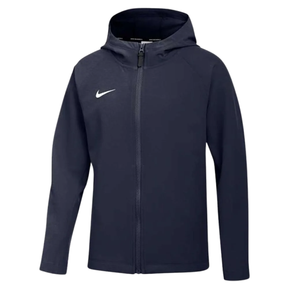 Nike Kids Stock Therma-fit Ls Pre-game Full Zip Hoodie (Standard Fit) Navy color   