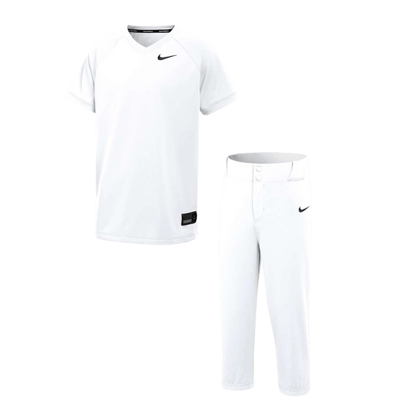 Conjunto Nike Vapor Select2 para niños: camiseta de cuello en V y pantalón alto.
