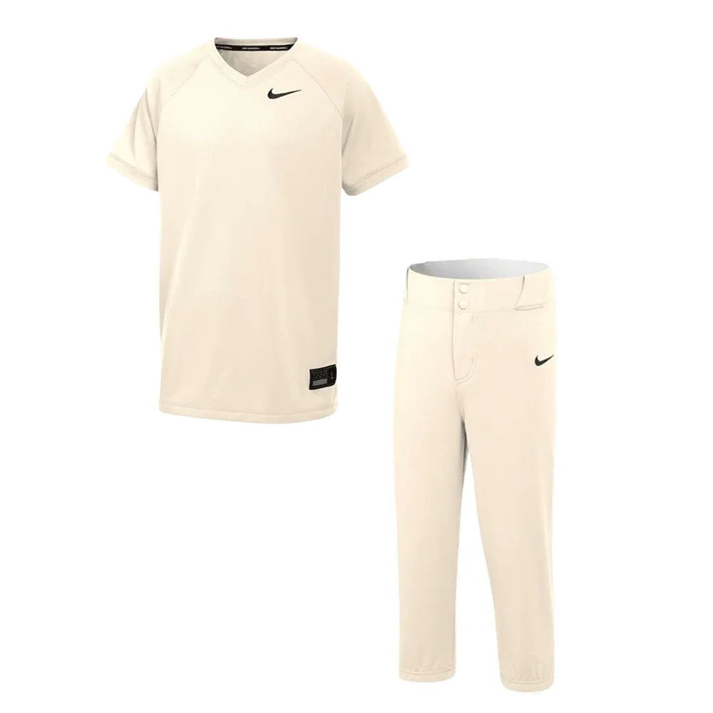 Nike Kid's Stock Vapor Select2 Set - V Neck Jersey and High Pants khaki color