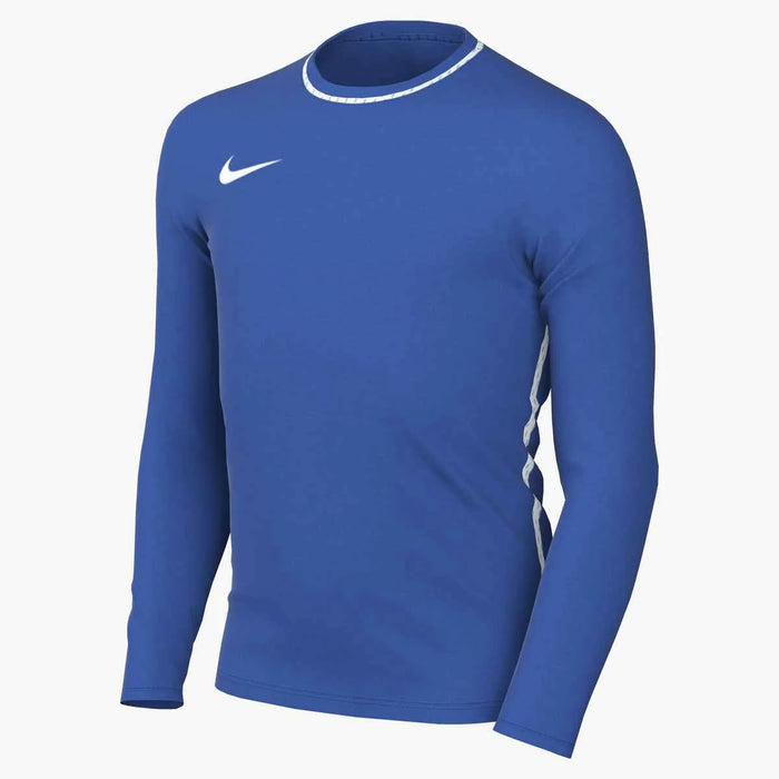 Nike Kids' Dri-Fit  Park Long-Sleeve Soccer Crew-Neck Top Blue color