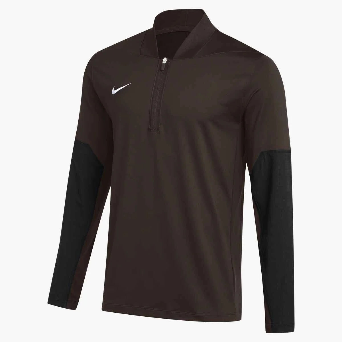 Nike Men's Dri-FIT 1/2-Zip Long-Sleeve Top (Stock) Brown color