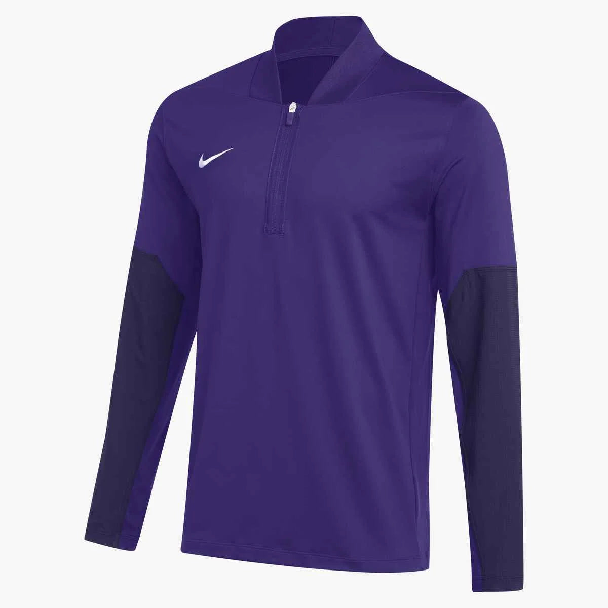 Nike Men's Dri-FIT 1/2-Zip Long-Sleeve Top (Stock) Purple color
