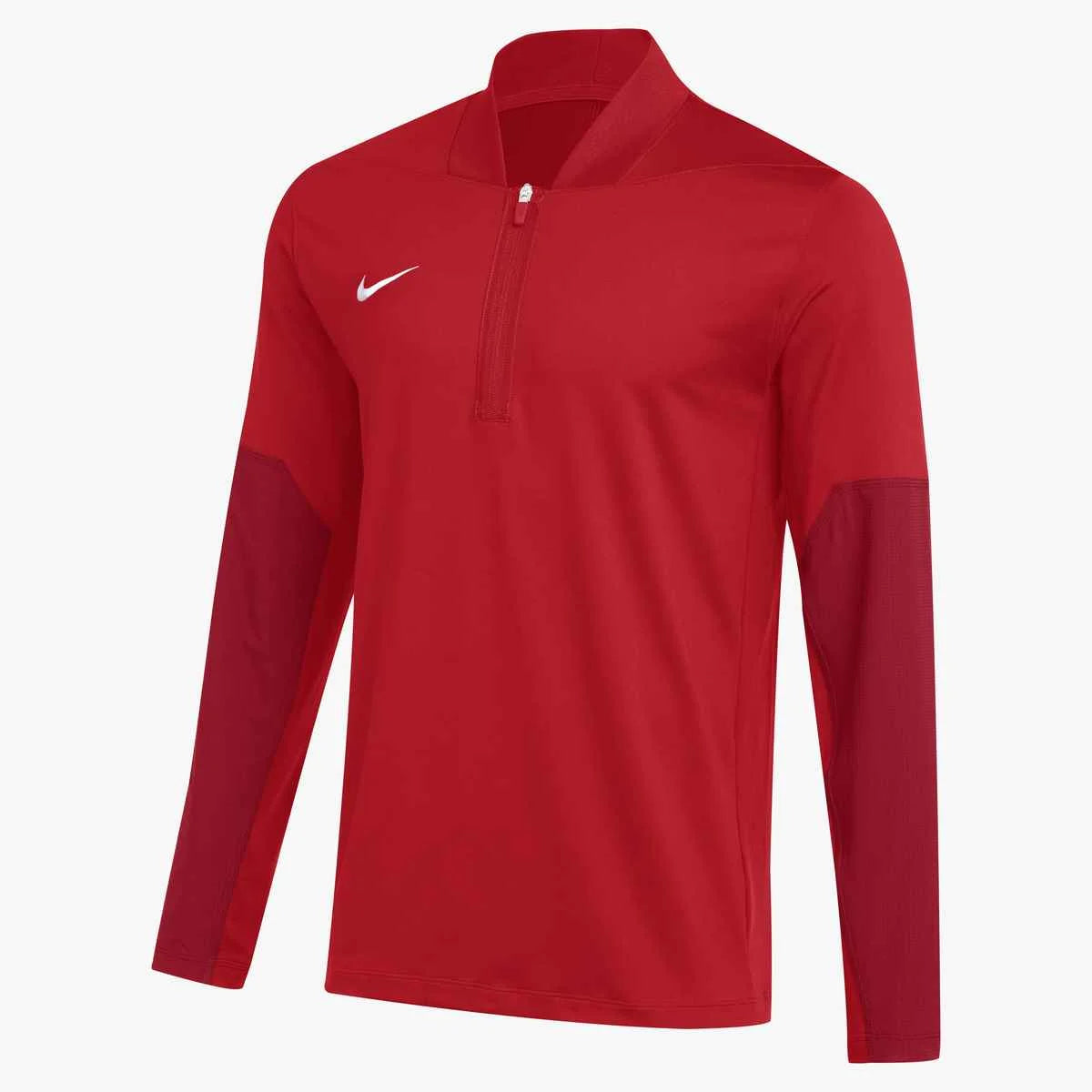 Nike Men's Dri-FIT 1/2-Zip Long-Sleeve Top (Stock) Red color