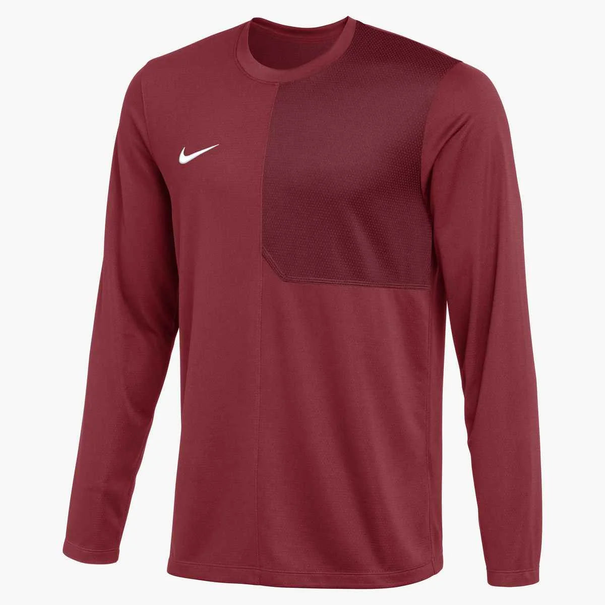 Nike Men's Dri-FIT Long-Sleeve UV Coach Top (Stock) Maroon Color