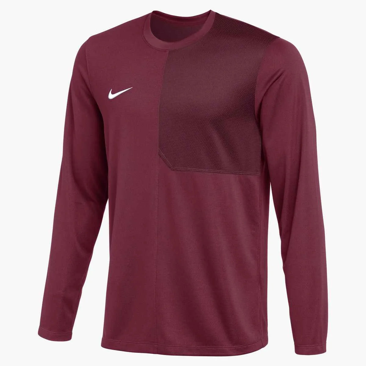 Nike Men's Dri-FIT Long-Sleeve UV Coach Top (Stock) Maroon Color