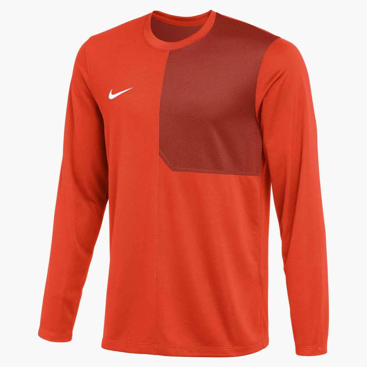 Nike Men's Dri-FIT Long-Sleeve UV Coach Top (Stock) Orange Color
