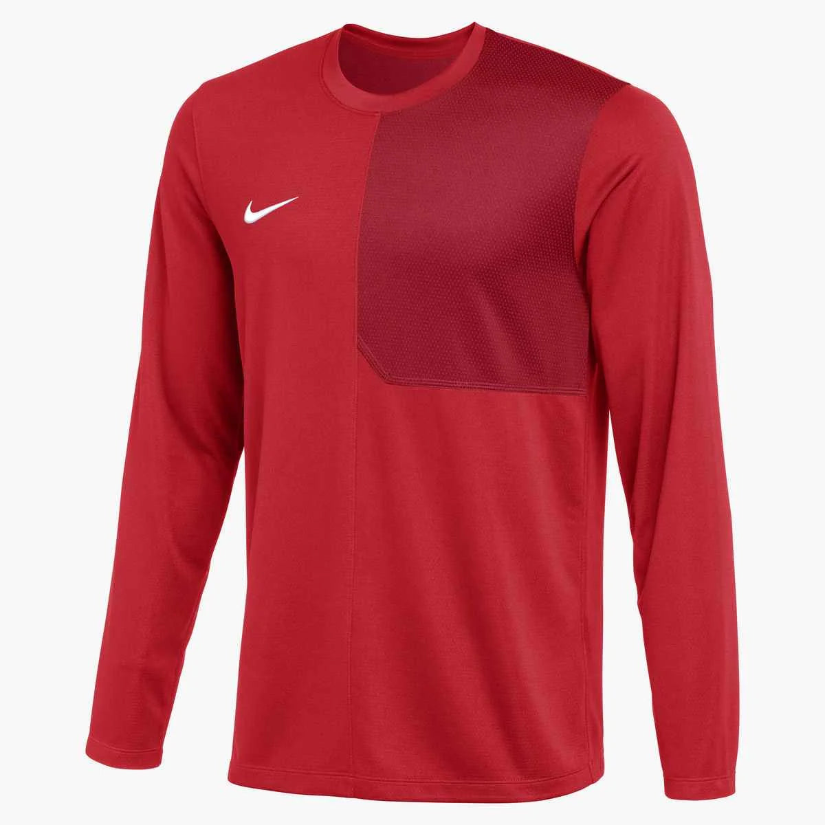 Nike Men's Dri-FIT Long-Sleeve UV Coach Top (Stock) Red Color