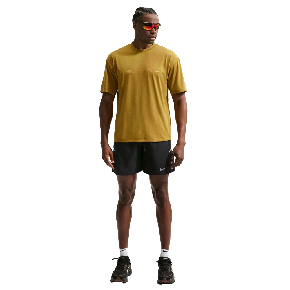Nike Men's Dri-FIT Short-Sleeve Running Top Yellow
