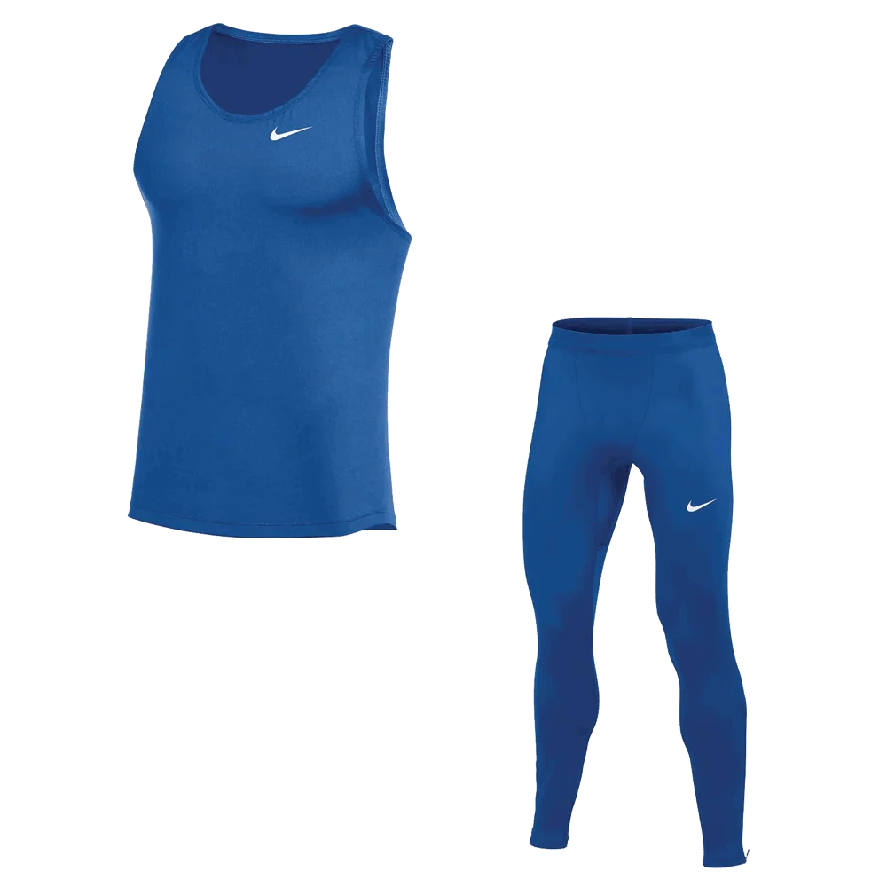 Nike Men's Dri-Fit Stock Set - Muscle Tank and Tight blue  color