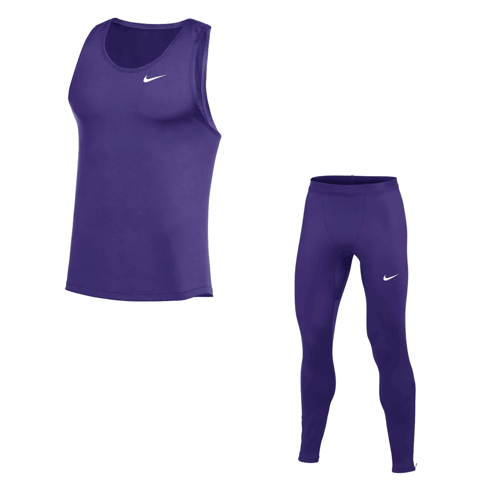 Nike Men's Dri-Fit Stock Set - Muscle Tank and Tight purple  color