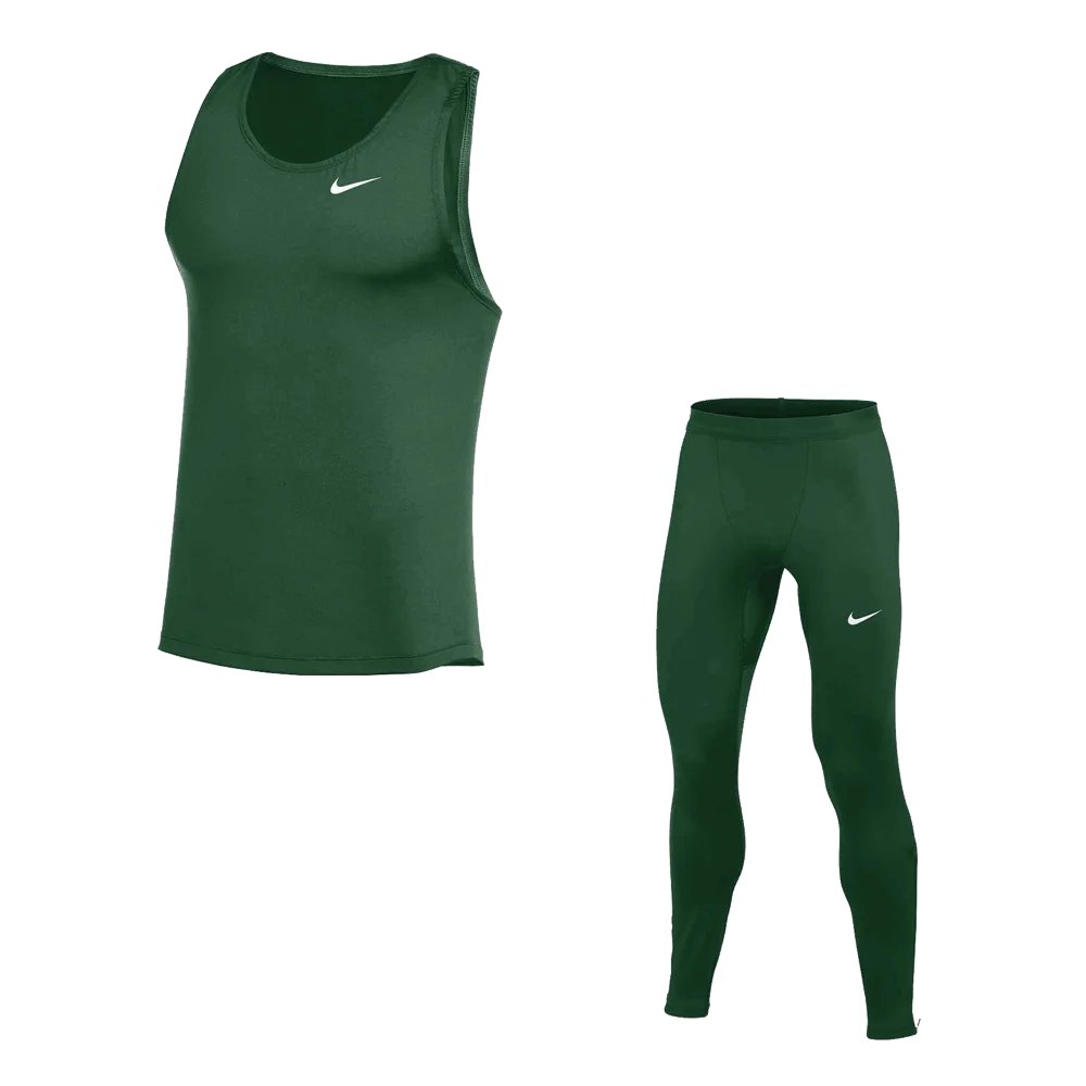 Nike Men's Dri-Fit Stock Set - Muscle Tank and Tight green  color