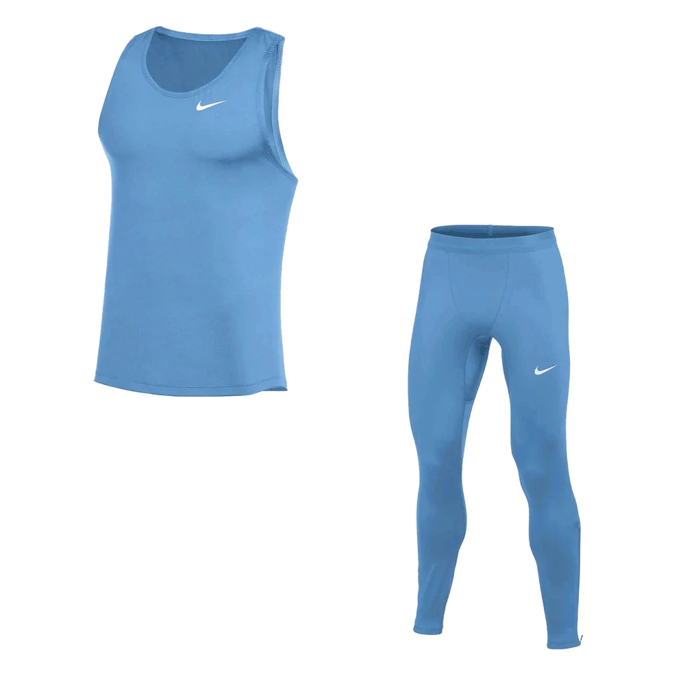 Nike Men's Dri-Fit Stock Set - Muscle Tank and Tight blue  color