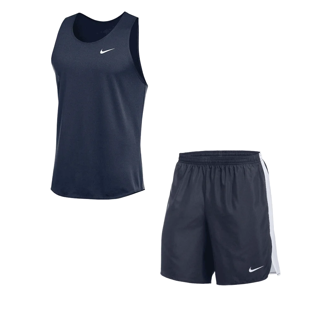 Nike Men's Dri-Fit Stock Fast Set - Singlet and 7IN Short navy color