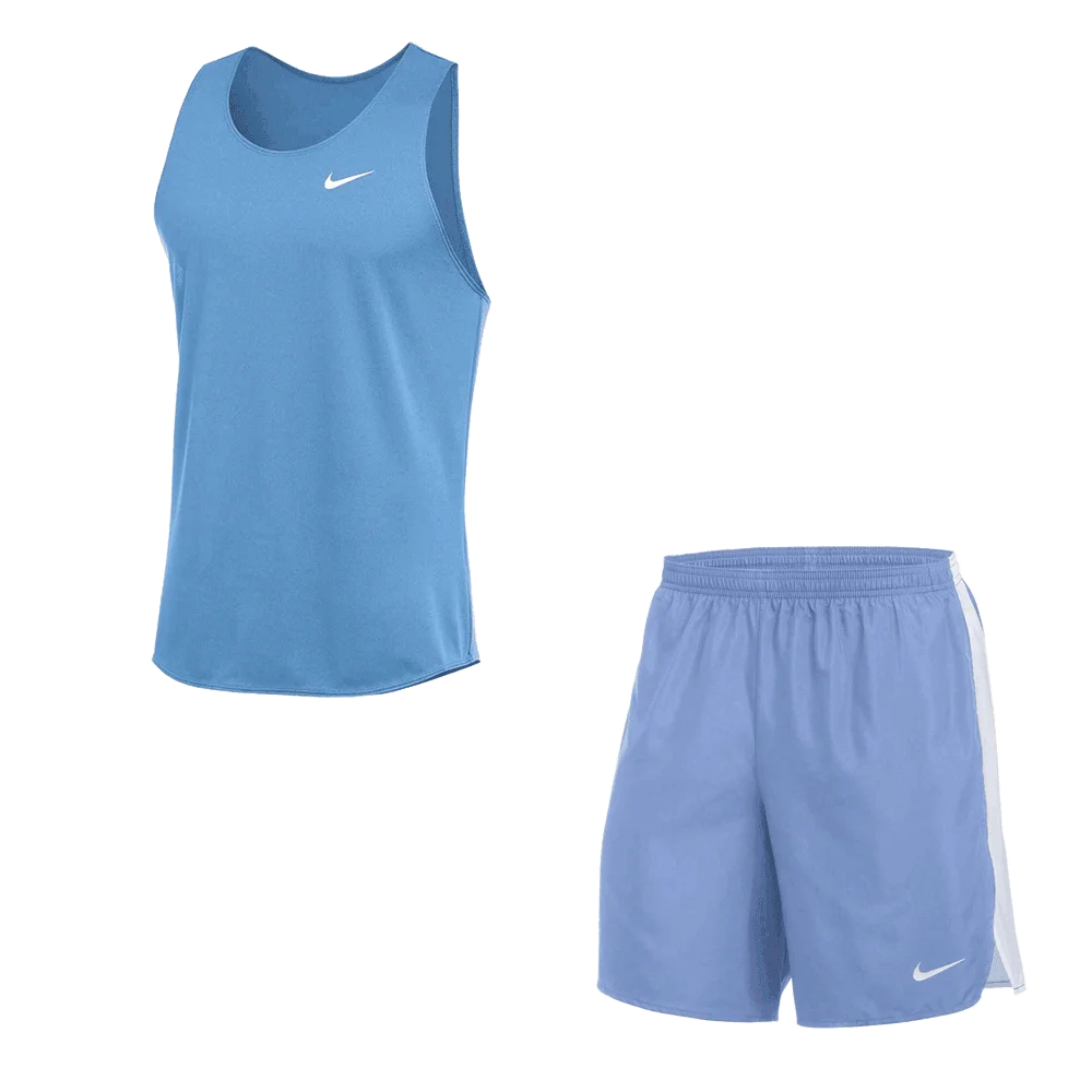 Nike Men's Dri-Fit Stock Fast Set - Singlet and 7IN Short blue color
