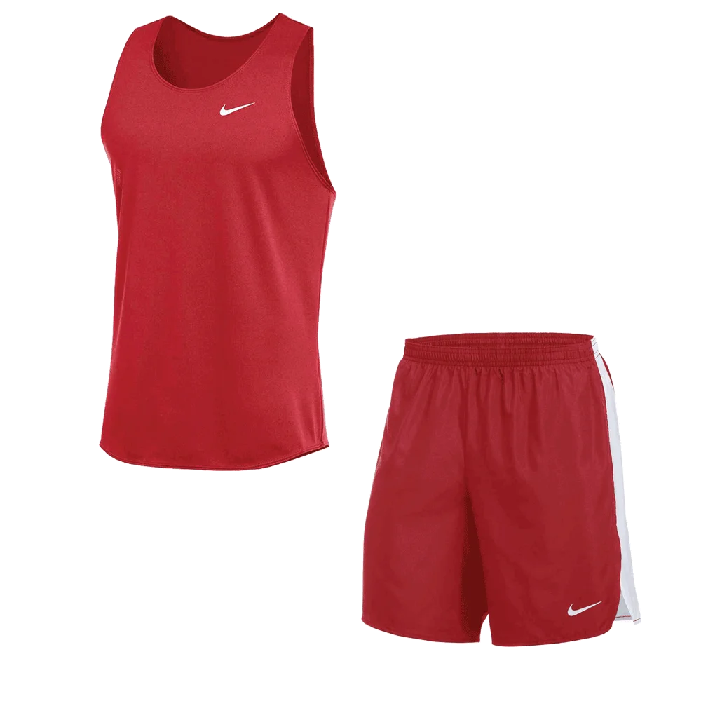 Nike Men's Dri-Fit Stock Fast Set - Singlet and 7IN Short red color