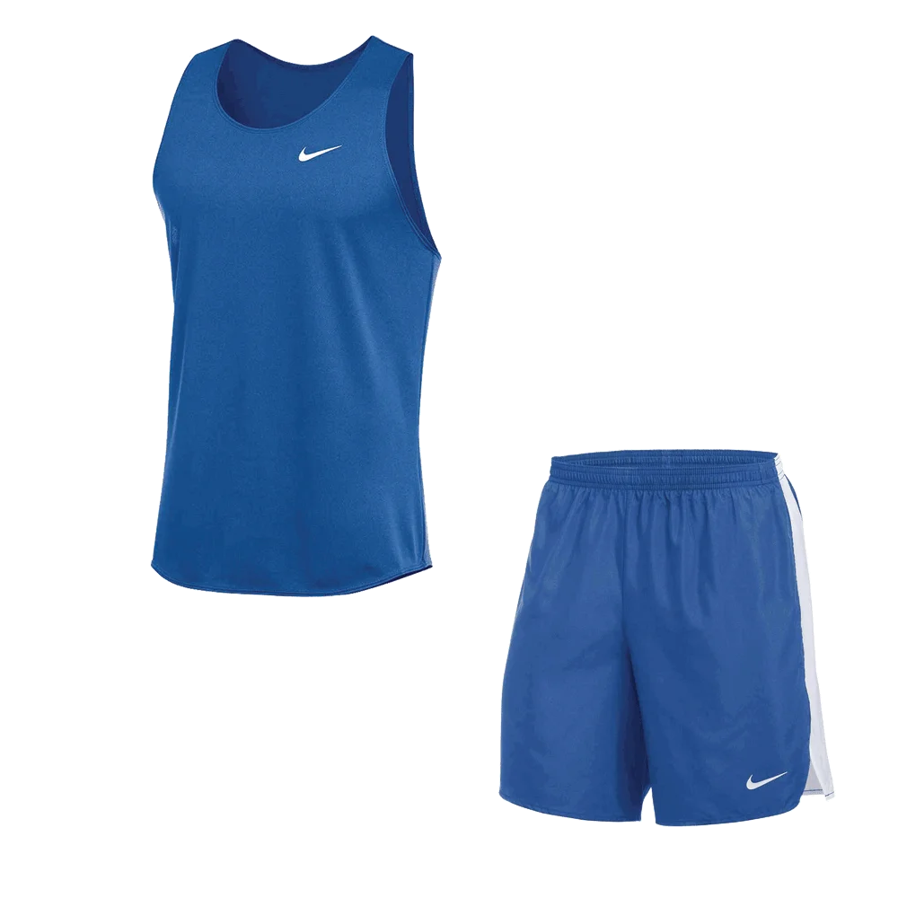 Nike Men's Dri-Fit Stock Fast Set - Singlet and 7IN Short blue color