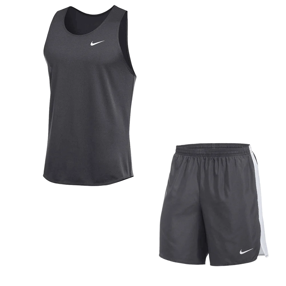 Nike Men's Dri-Fit Stock Fast Set - Singlet and 7IN Short Gray color