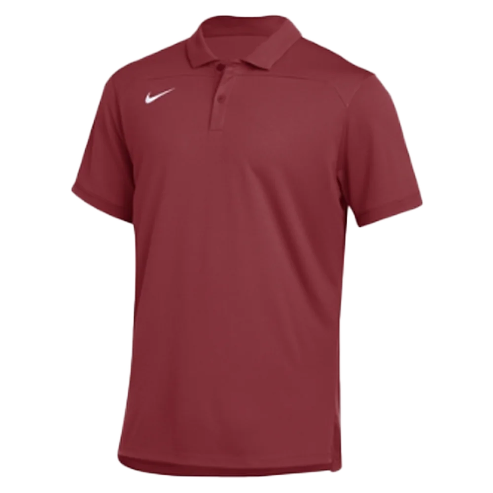 Nike Men's Dri-Fit UV Collegiate Polo Maroon color.