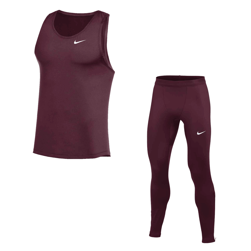Deep Maroon/White