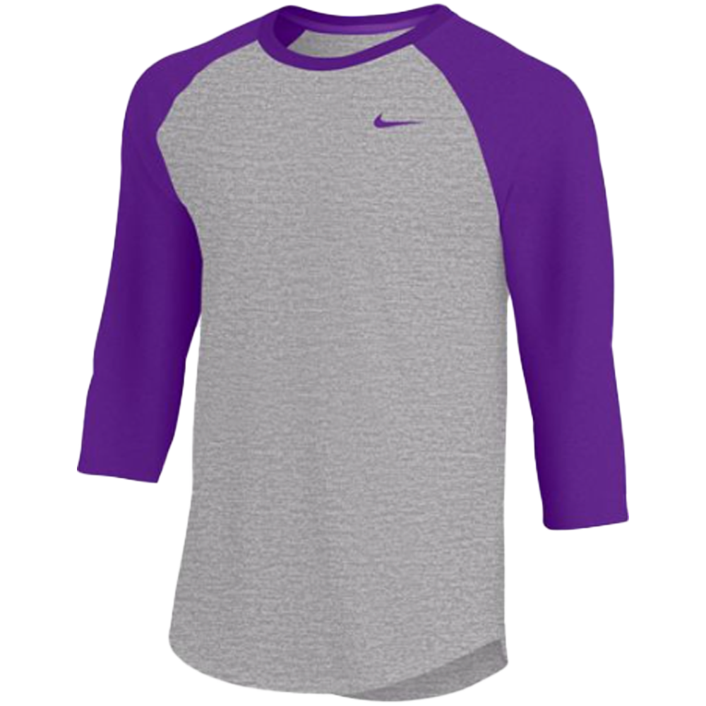 Nike Golf hot grey and purple 3/4 zip long sleeve tunic top