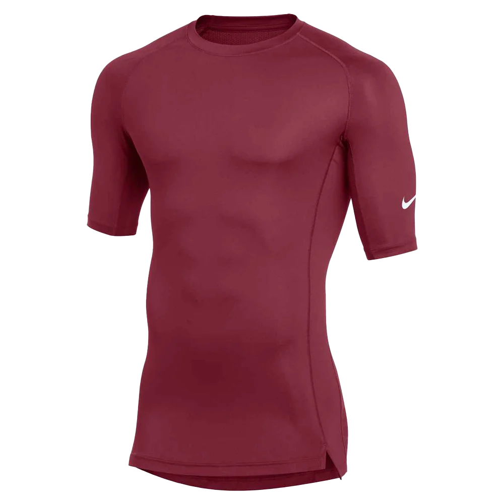 Nike Men's Pro Dri-FIT  1/2-Sleeve Football Top Maroon color