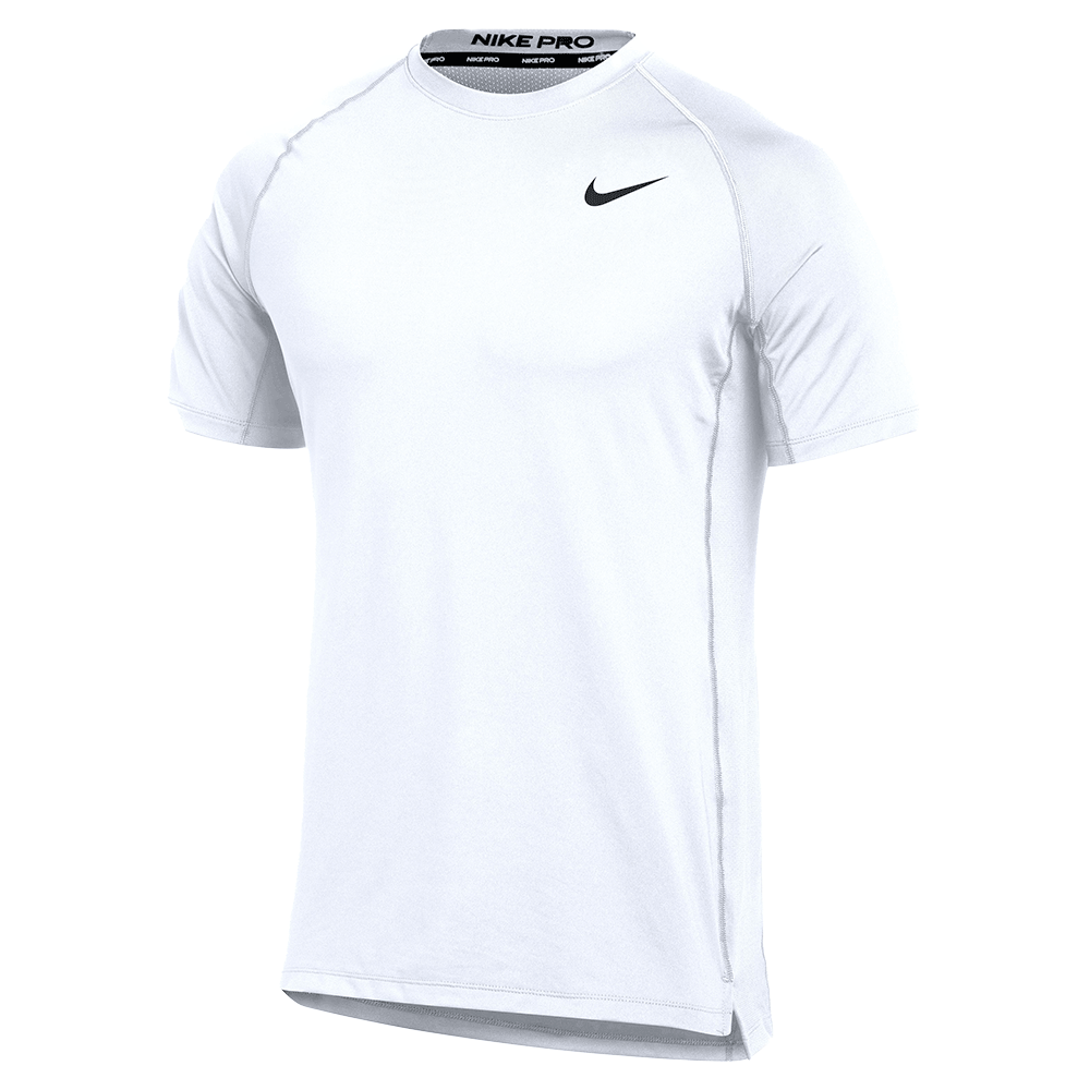 Nike Men s Pro Slim SS Training Top L White Black