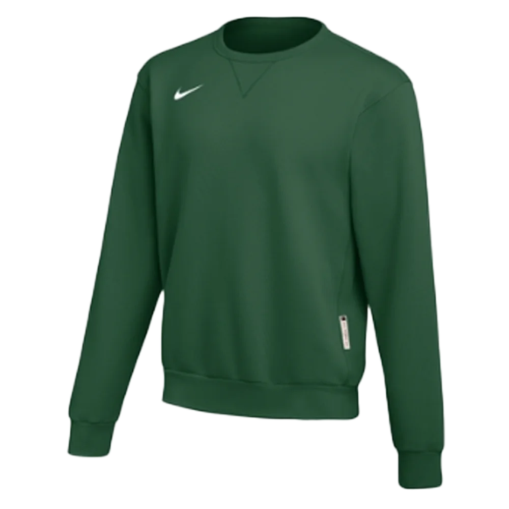 Nike Men's Standard Fit Heavy Fleece Crew Neck Green color