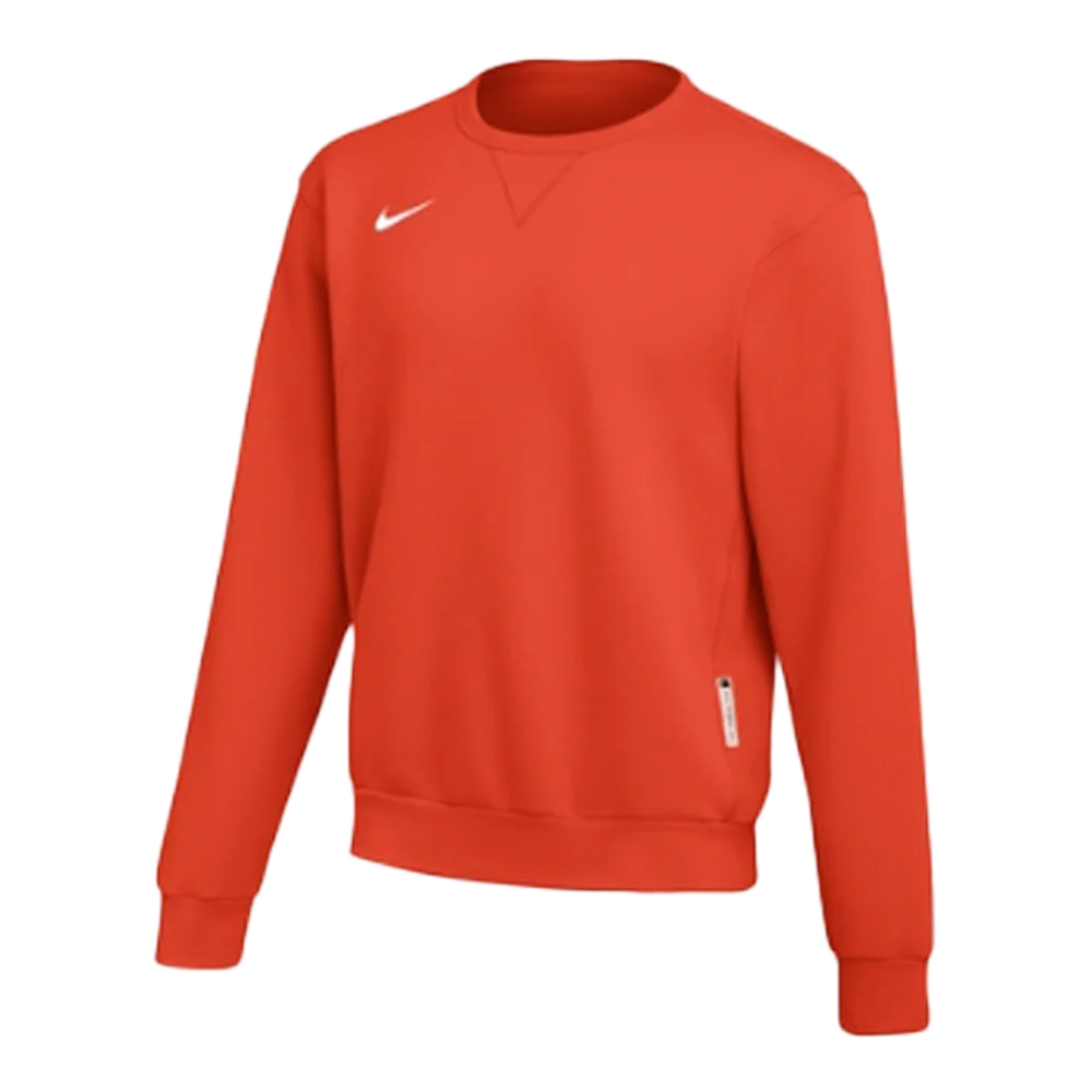 Nike Men's Standard Fit Heavy Fleece Crew Neck Orange color,