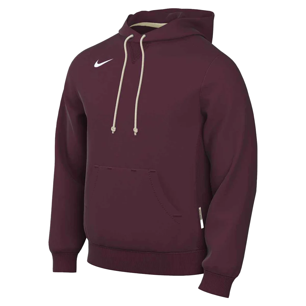 Nike Men's Standard Fit Heavy Pullover Fleece Hoodie Maroon color.