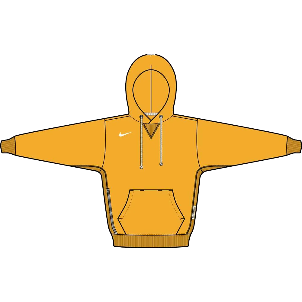 Nike Men's Standard Fit Heavy Pullover Fleece Hoodie Yellow color