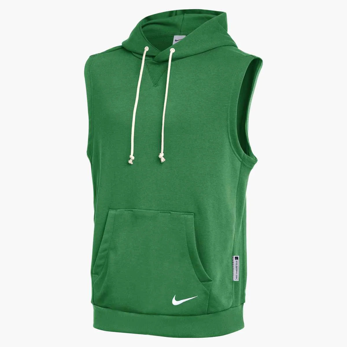 Nike Men's Standard Issue Dri-FIT Sleeveless Hoodie (Stock) Green color.