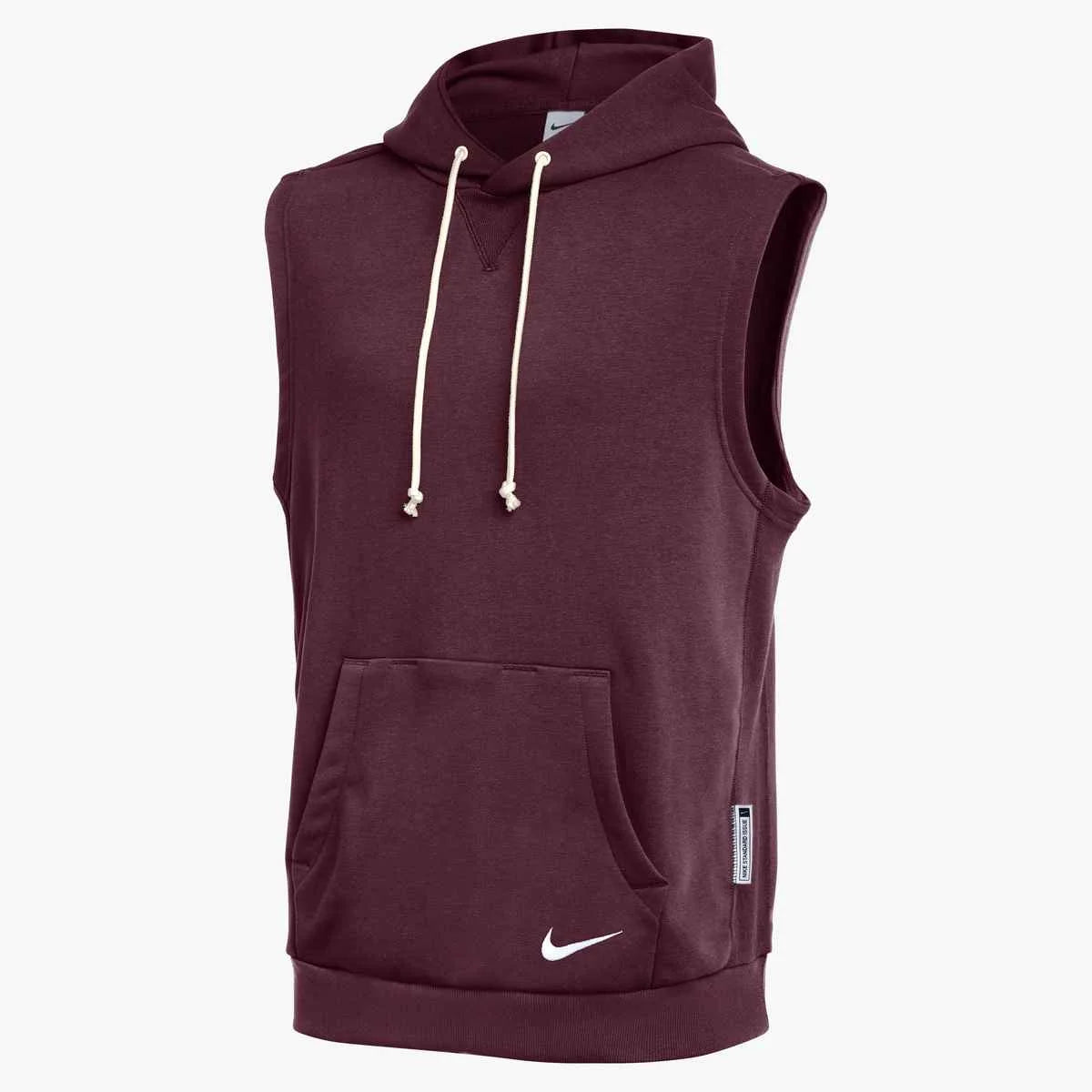 Nike Men's Standard Issue Dri-FIT Sleeveless Hoodie (Stock) Maroon color 