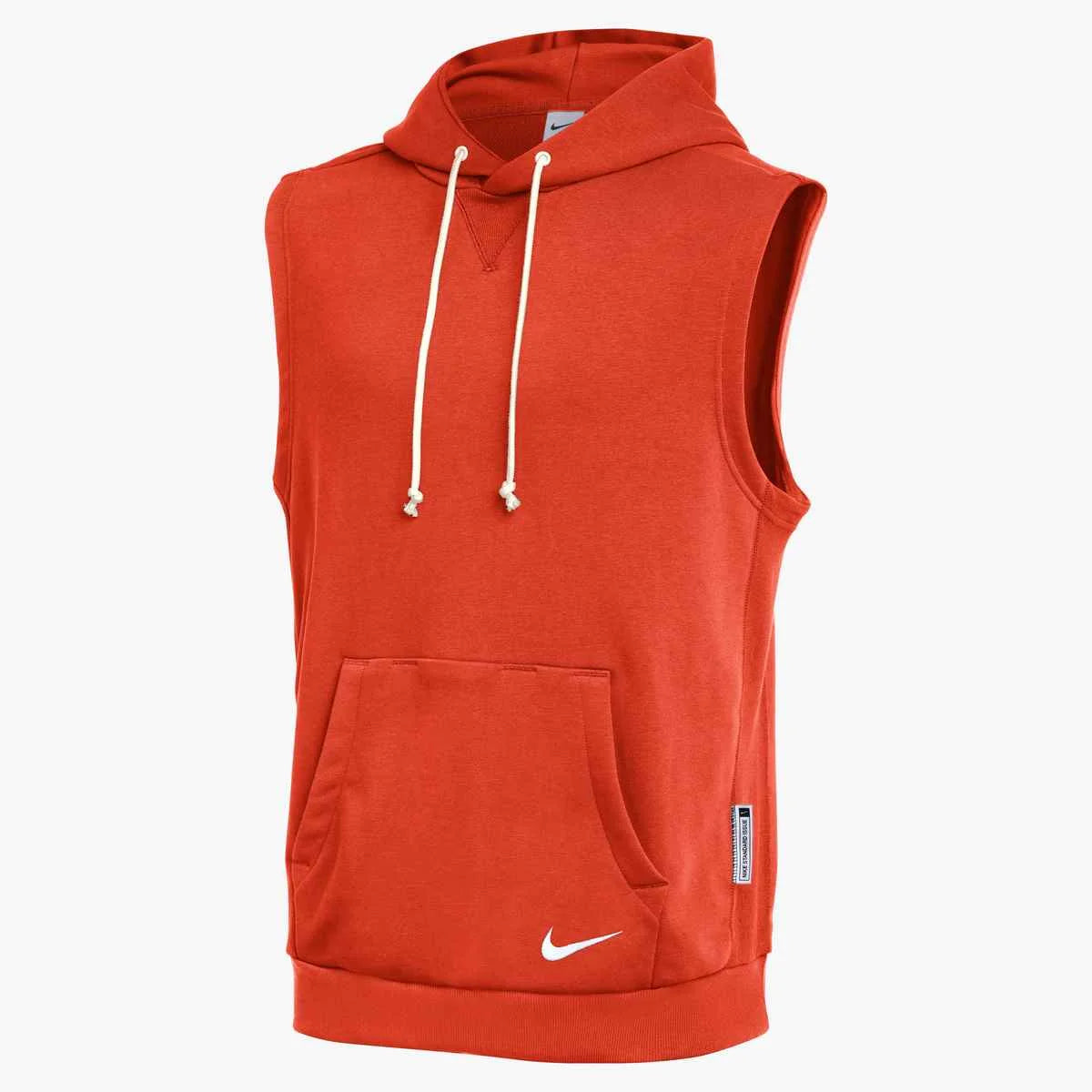 Nike Men's Standard Issue Dri-FIT Sleeveless Hoodie (Stock) Orange color