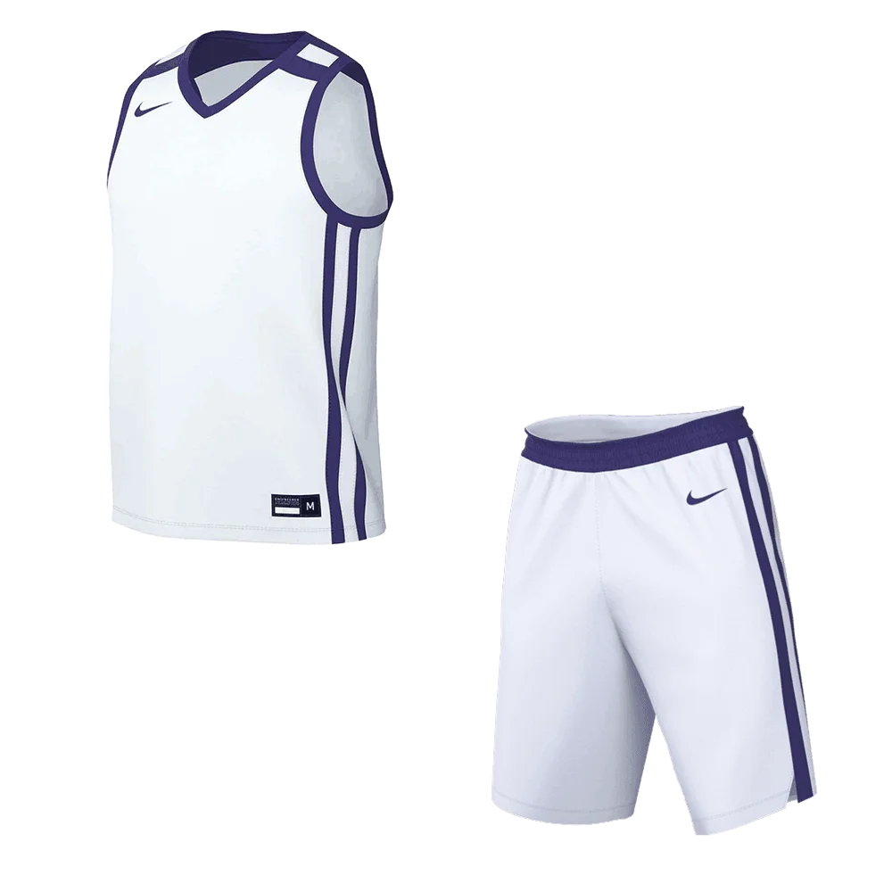 Nike Men's Stock Block Set - Jersey and Short white/purple color 