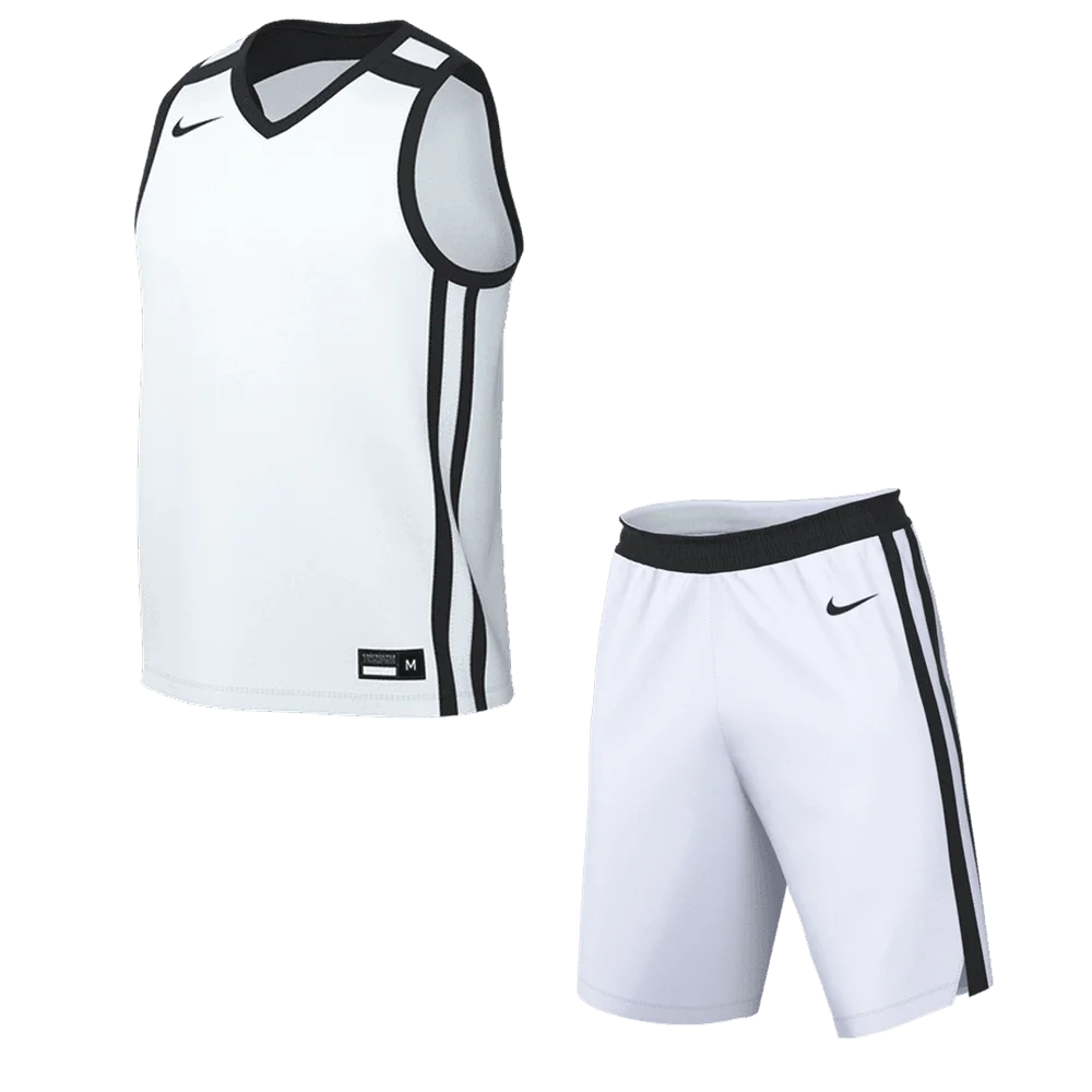 Nike Men's Stock Block Set - Jersey and Short white/black color 
