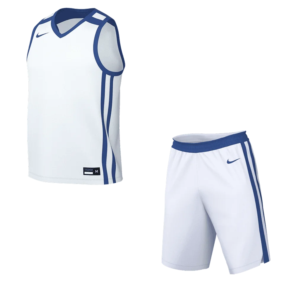 Nike Men's Stock Block Set - Jersey and Short white/blue color 