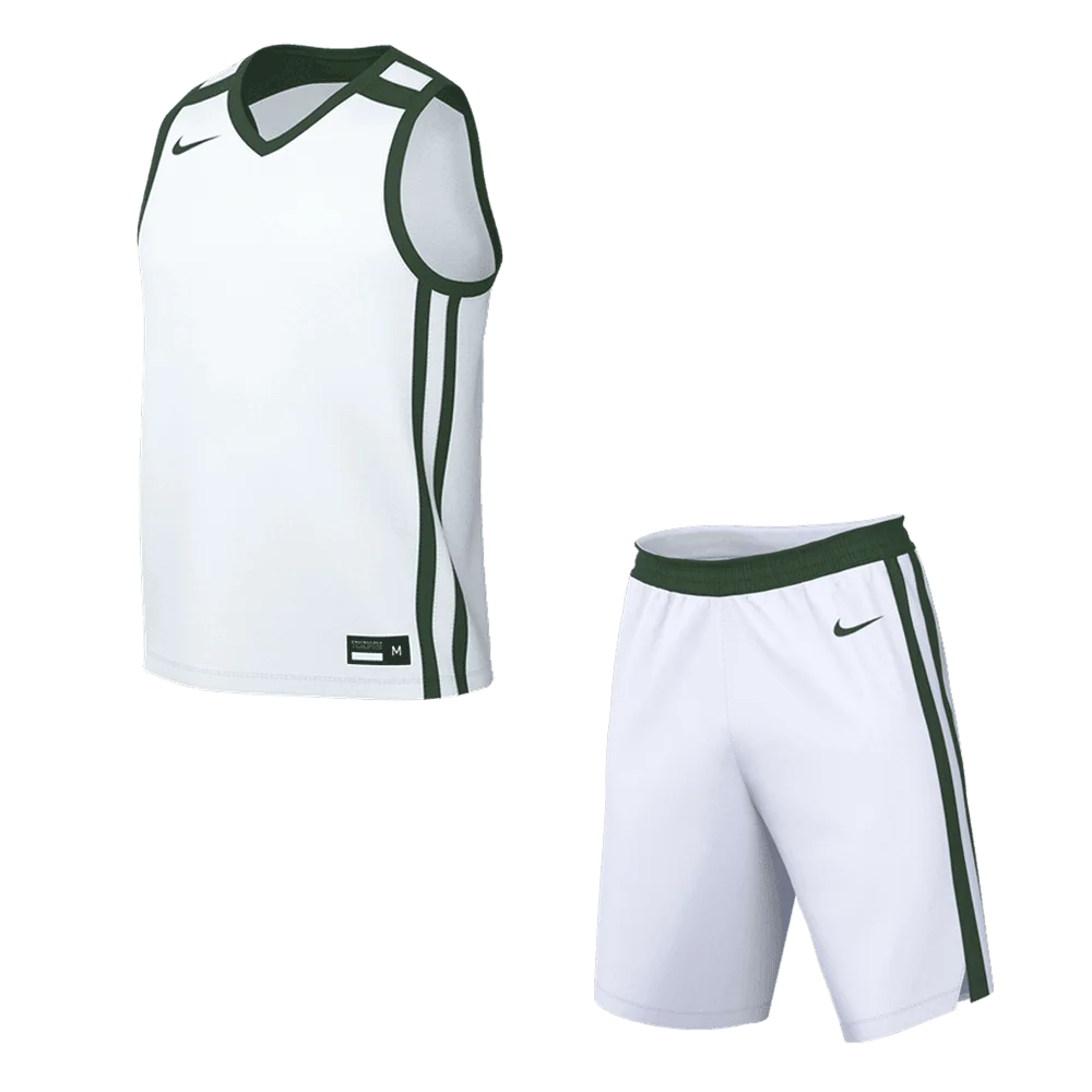 Nike Men's Stock Block Set - Jersey and Short white/green color 