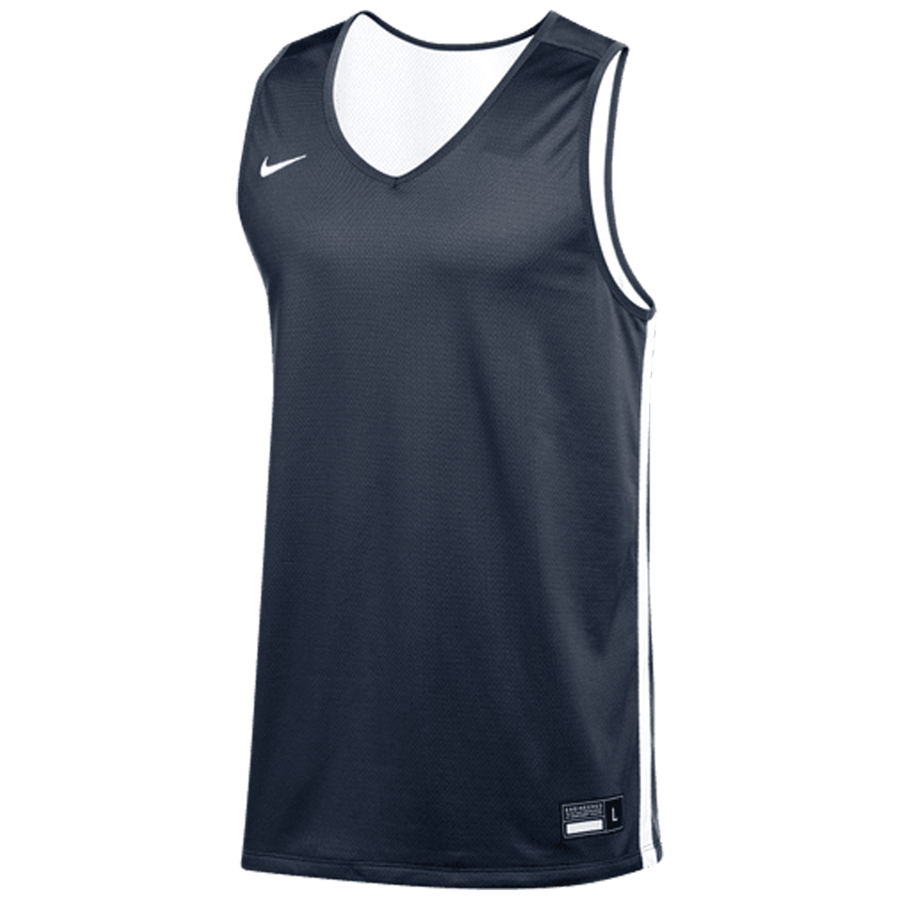 Nike Mens Team Dri Fit Reversible Practice Jersey Navy White Size M Size M