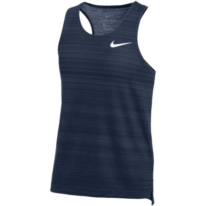 Nike Men s Stock Dry Miler Singlet Slim Fit Xs TM Navy Tm White Tm White