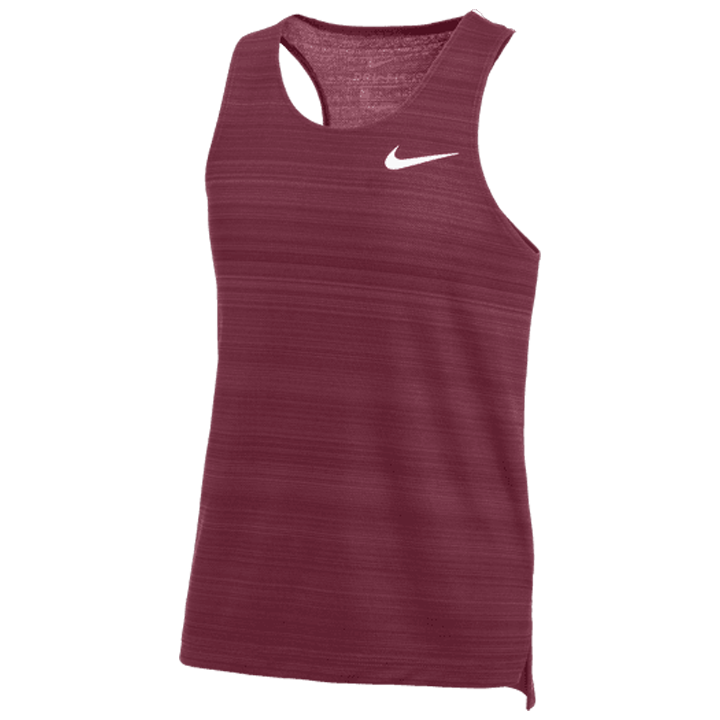 Nike Men s Stock Dry Miler Singlet Slim Fit L TM Scarlet Tm White Tm White