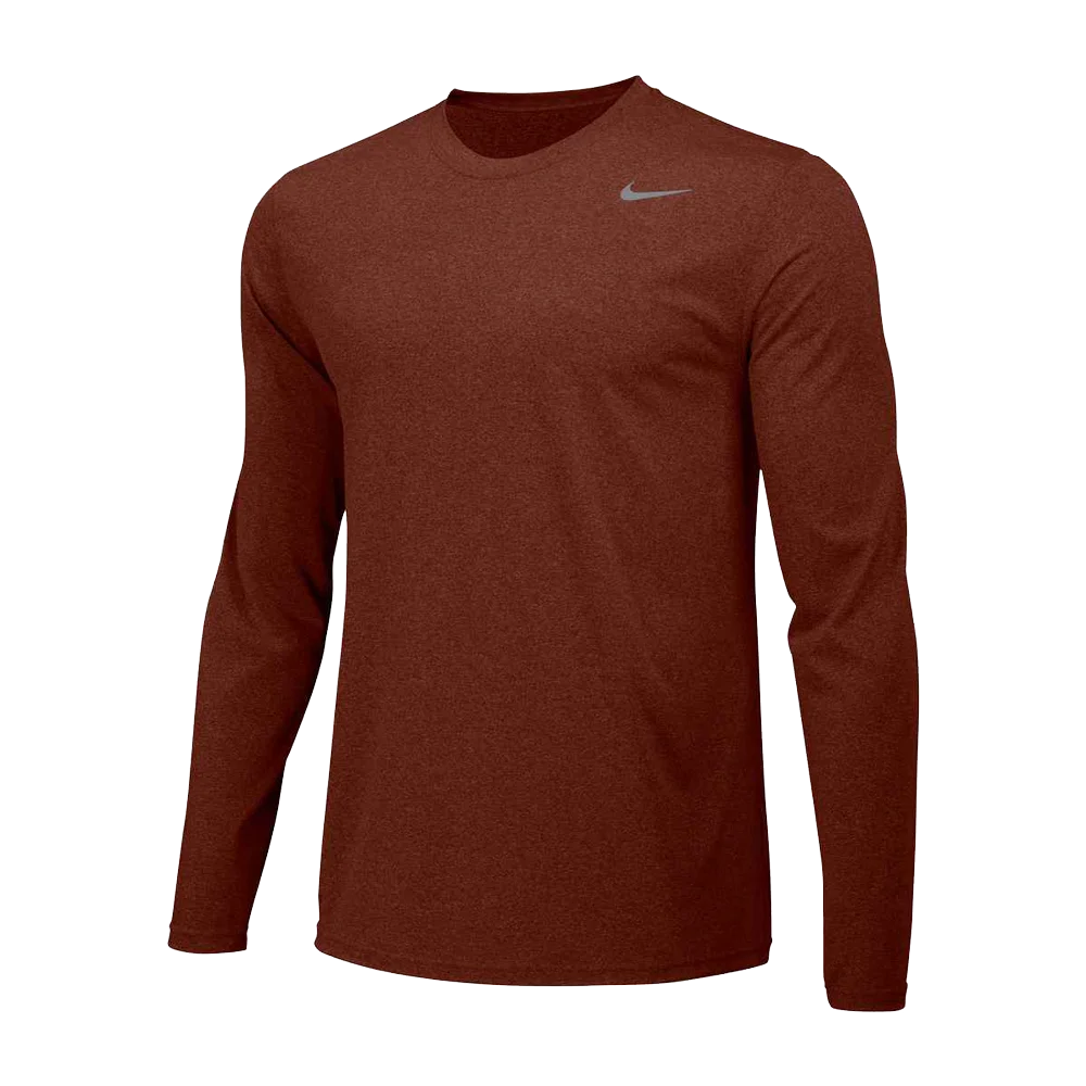 Nike Men's Team Legend Long Sleeve Crew Brown color