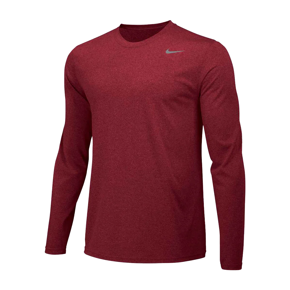 Nike Men's Team Legend Long Sleeve Crew Maroon color_1