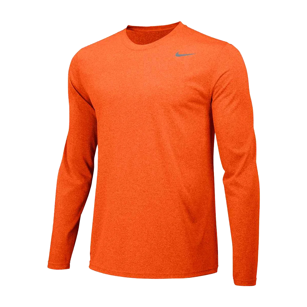 Nike Men's Team Legend Long Sleeve Crew Orange color_1