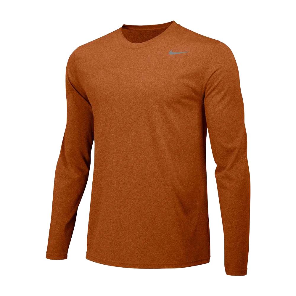Nike Men's Team Legend Long Sleeve Crew Orange color